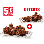 HOT WINGS DUNKED* (*marinade miel/soja/gingembre)